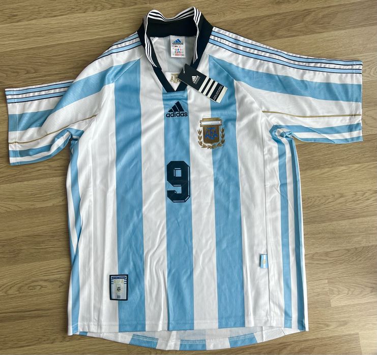 Ретро игровая футболка,форма,сборная Аргентины Батистута