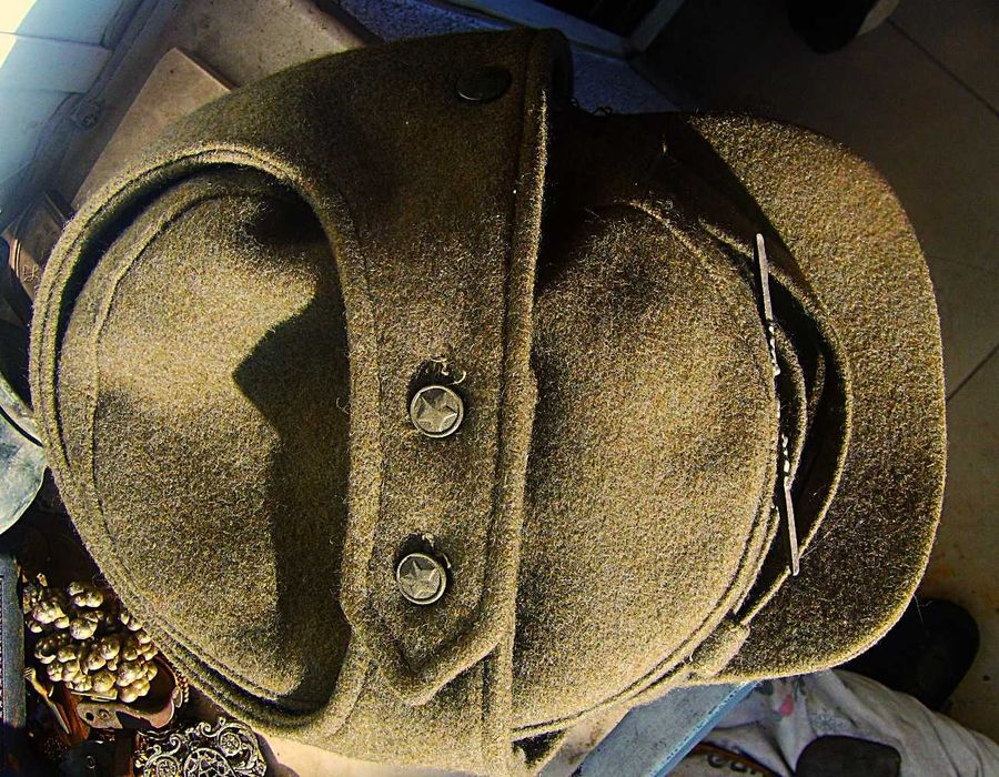 Stara Niemiecka Czapka 3 Rzesza 1944 r z Filmu o Rzeszy Orzeł