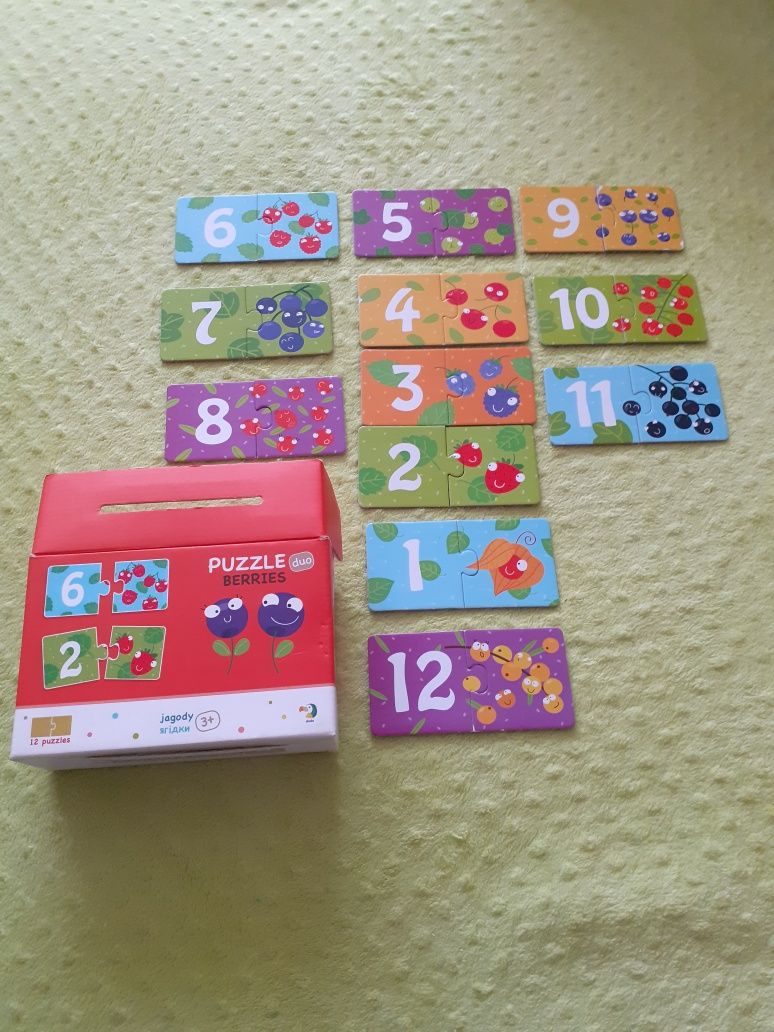 Zestaw zabawka edukacyjna"Opowiem Ci mamo",puzzle duo berries 3+,