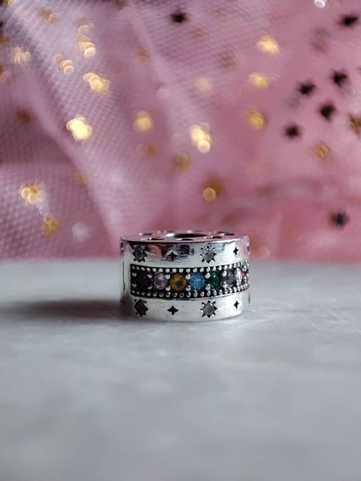 Charms koralik modułowy odpinany pasuje na Pandora barwne cyrkonie