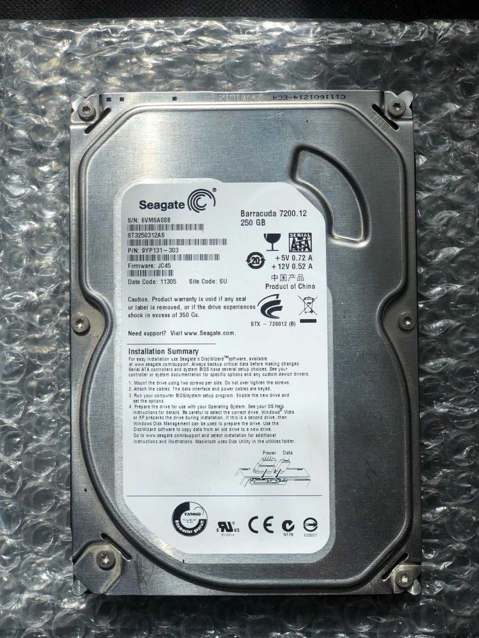 HDD для ПК Б/В HDD SATA 250гб, 320гб, 500гб, 2тб, 4тб.