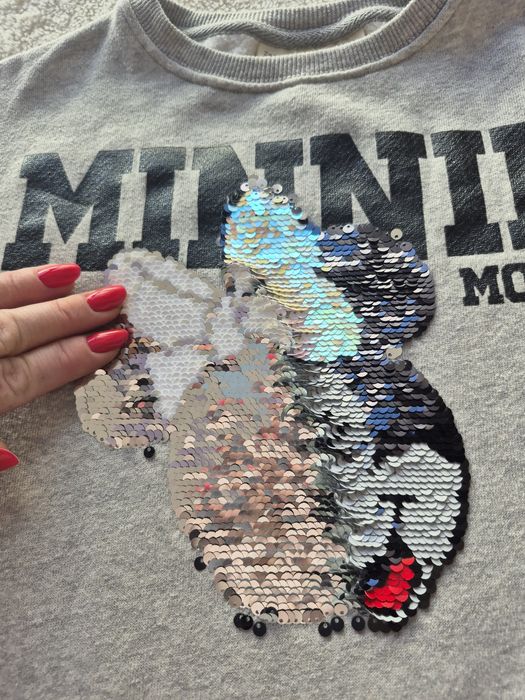 Bluza marki Zara magiczne cekiny Myszka Mini