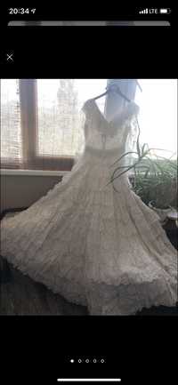 Винтажное свадебное платье французского бренда Claude Herve.