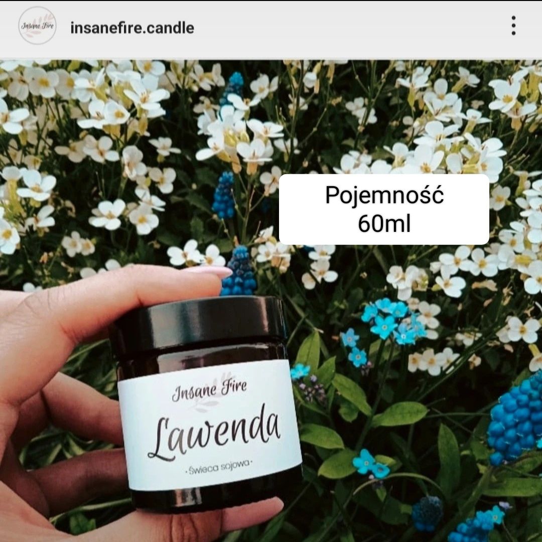 Świeca sojowa Soy wax Candle 60ml Lawenda