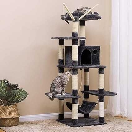 ENVIO GRÁTIS - Árvore para gatos, arranhador de gatos 154cm, 3 cores