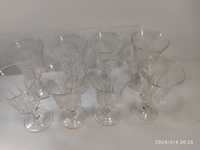 Kieliszki szklane 8 sztuk  do wina nalewki wys 12cm / szkło PRl