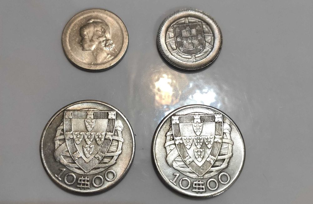 Moedas escudos 1922, 1918, 1937, 1942 *réplicas*