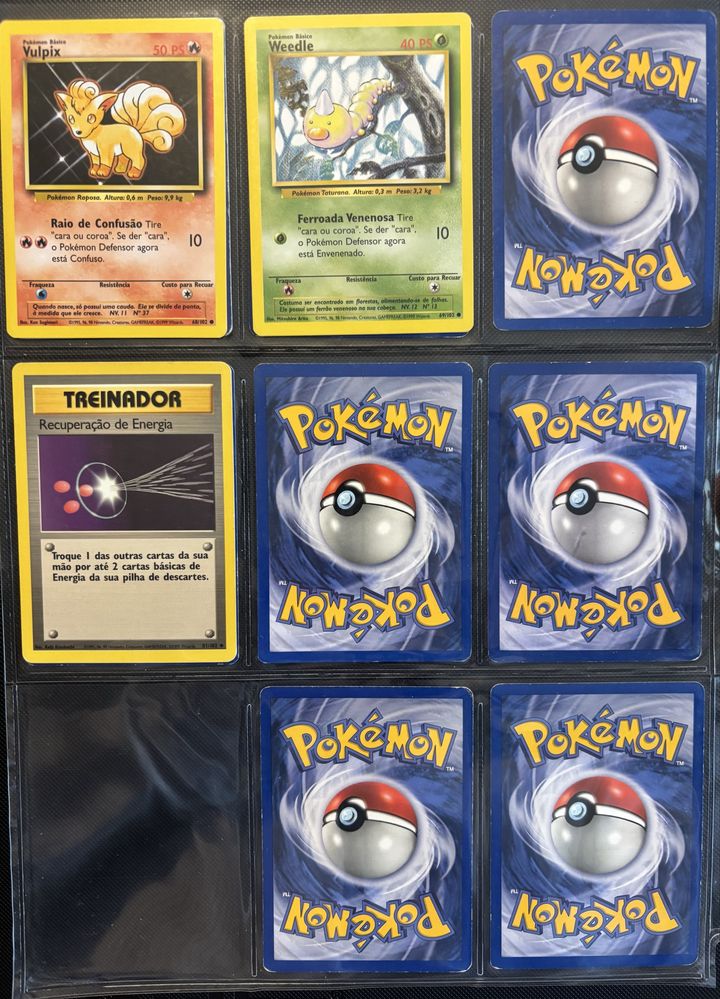 Cartas Pokemon Base Set portugues