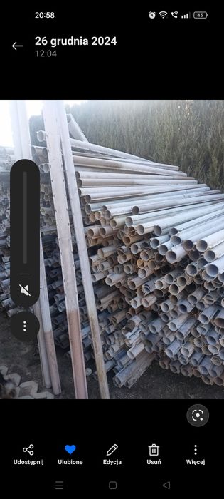 Sprzedam słupki plastikowe