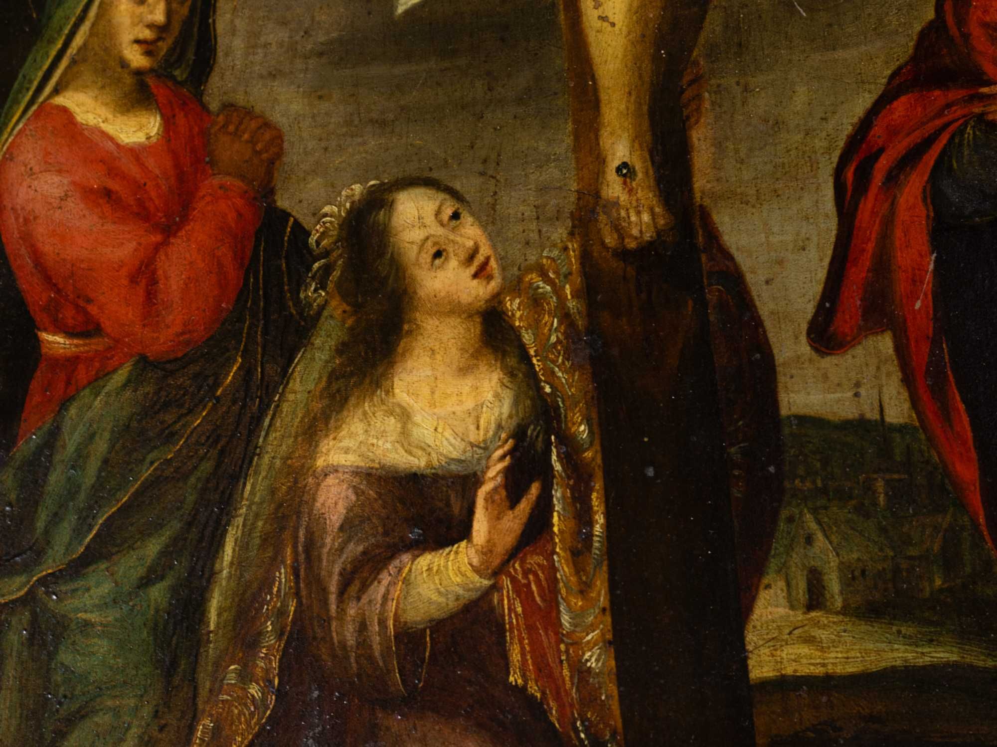 Pintura italiana Crucificação Cristo | século XVII
