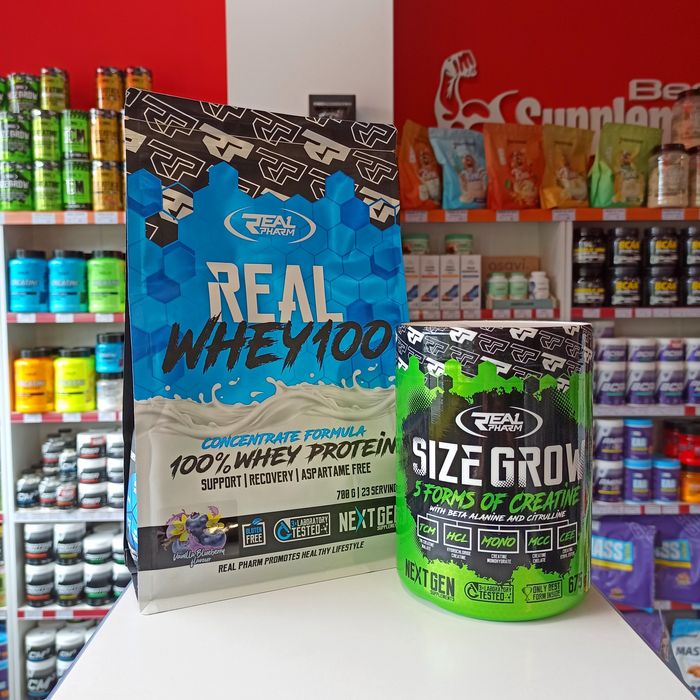 PROMOCJA Zestaw Odżywek Real Pharm - Białko WPC + Stack kreatynowy