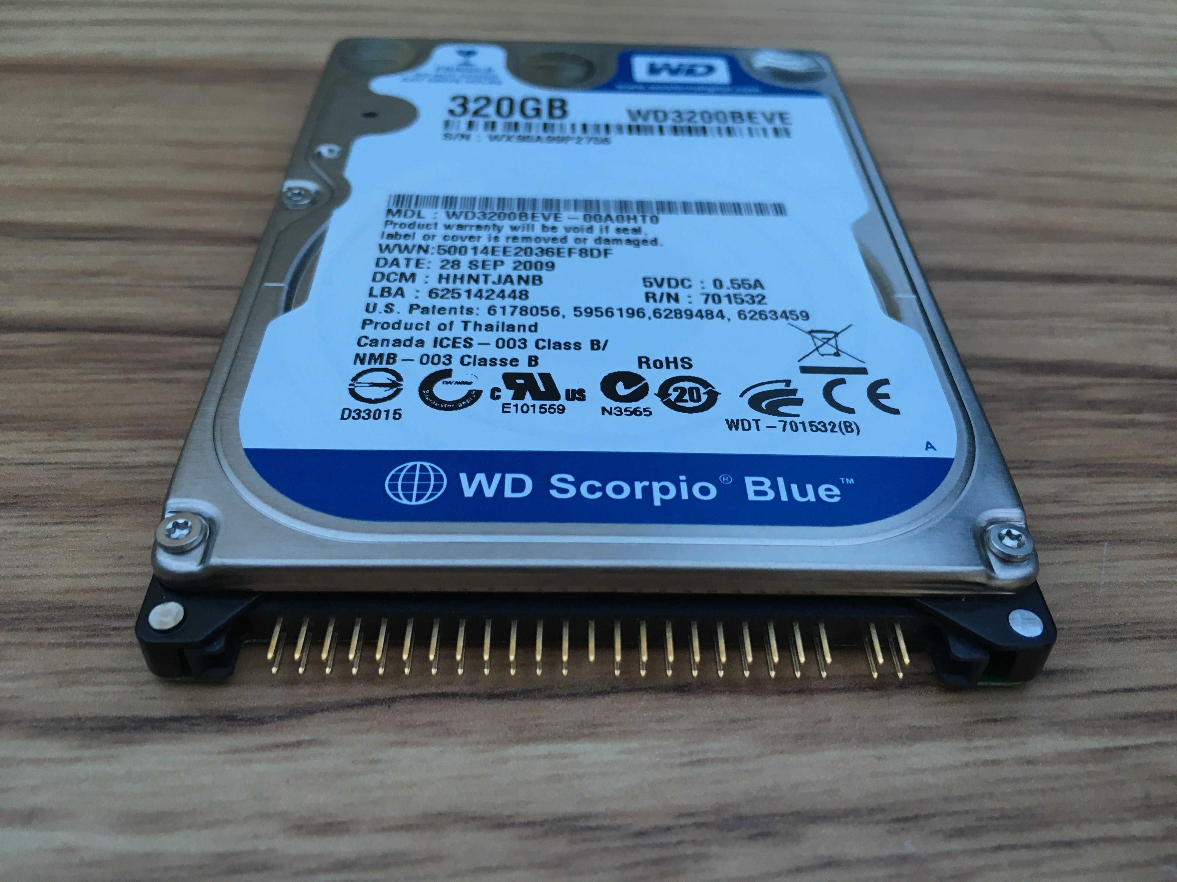 Dysk twardy IDE/ATA 2,5" 320GB WD Scorpio Blue WD3200BEVT