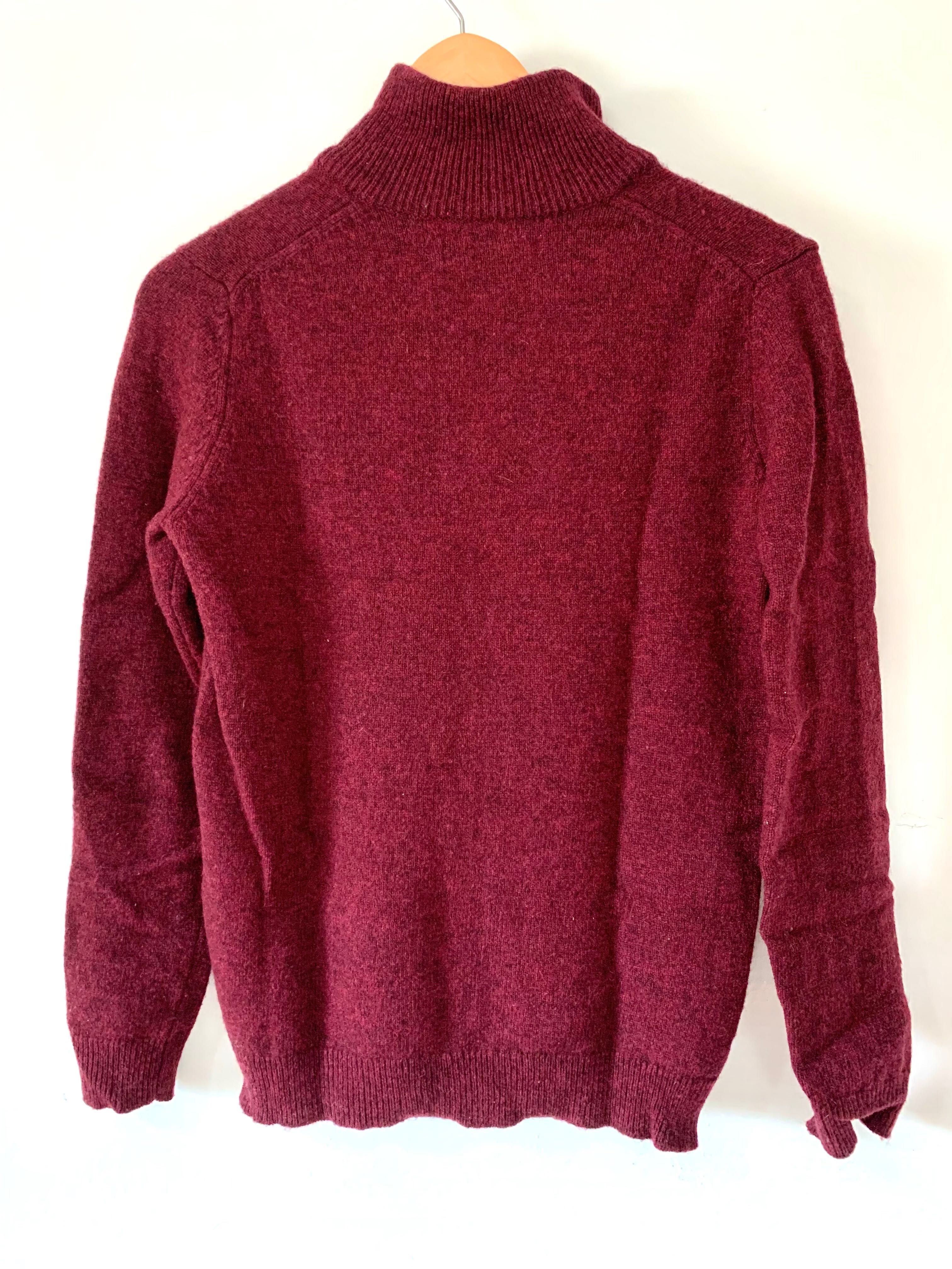 Polo 80% lã com fecho bordeaux Sacoor