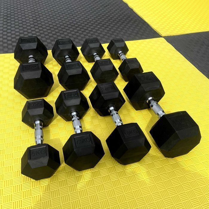 hantel żeliwny hex hantle żeliwne do ćwiczeń gumowany żeliwo powlekane