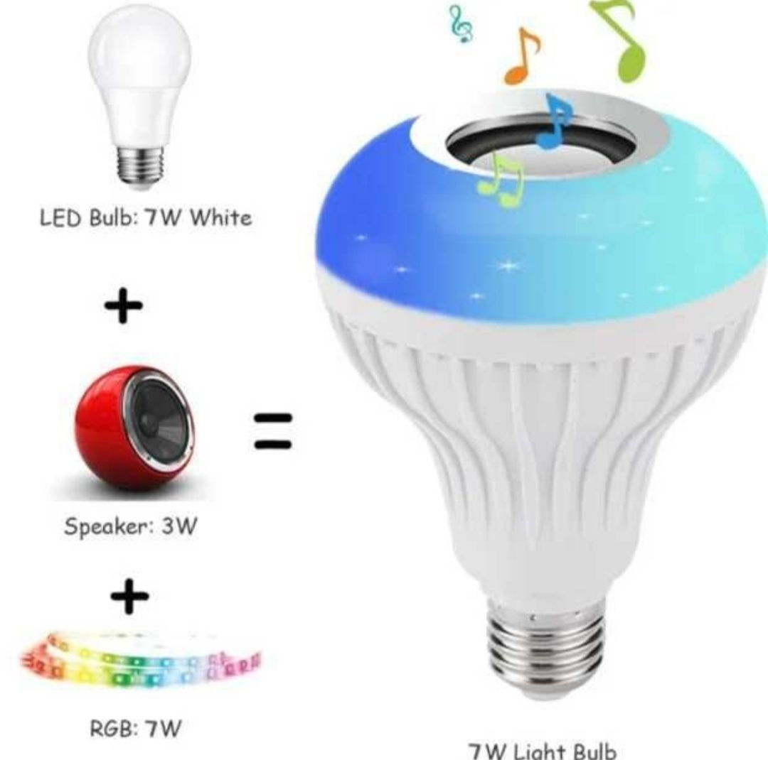 Светодиодная лампа LED Music Bulb со встроенным динамиком Bluetooth