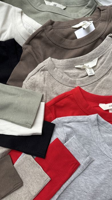 Лонгслів H&M в рубчик