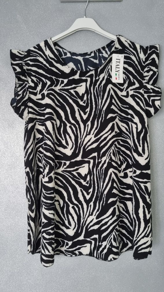 Piękna bluzka zebra oversize Nowa r.42/44/46