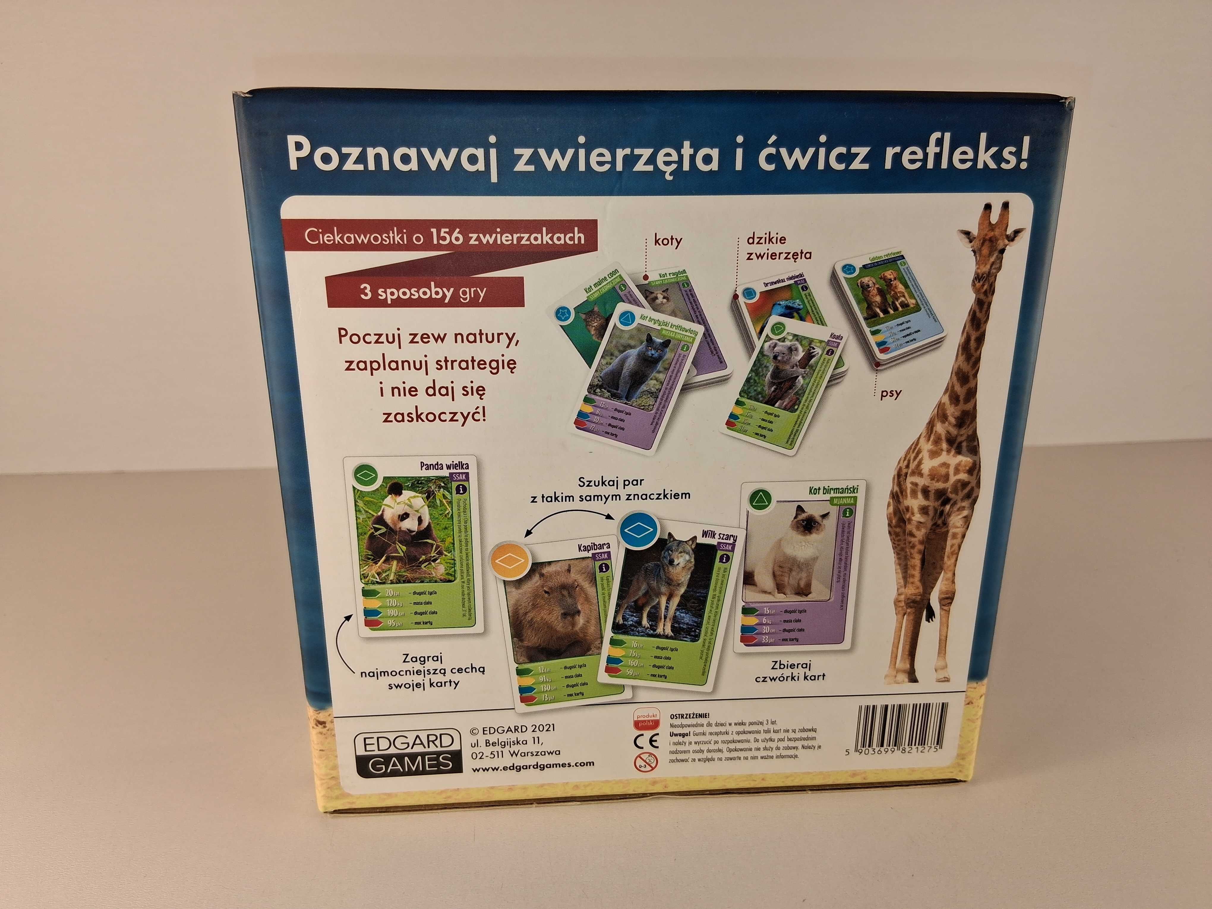F029 Niesamowite Zwierzęta Edgard Games Gra Karciana Rodzinna