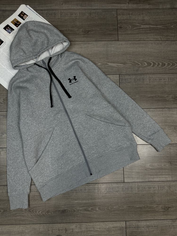 Оригінальне худі under armour  rival fleece fz hoodie-gry  1356400