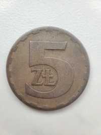 Moneta 5 zł 1977 bez znaku mennicy