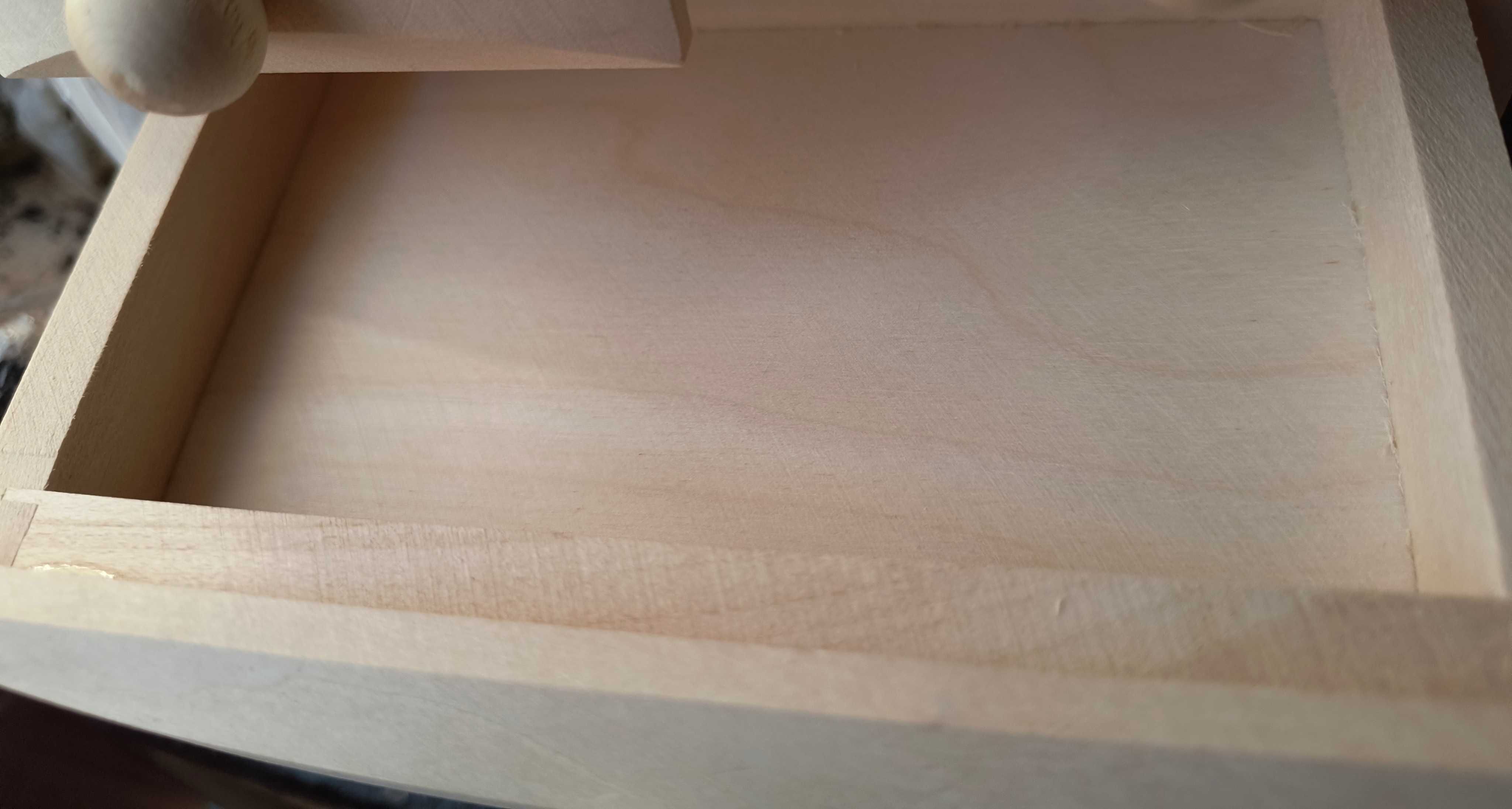 Cepelia drewniana szkatułka na biżuterię szafka szufladki lite drewno