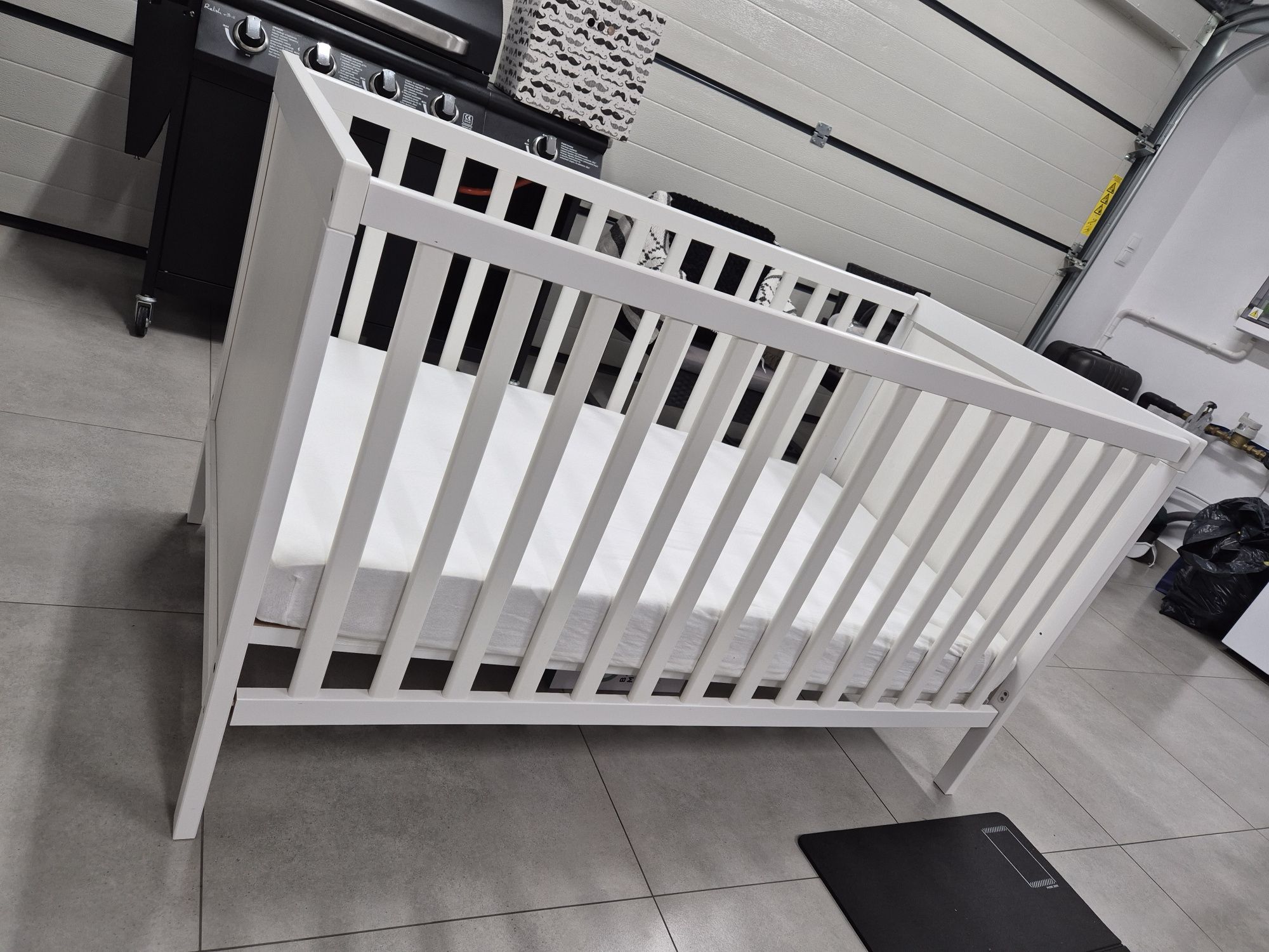 Łóżeczko Dziecięce IKEA SUNDVIK + Materac i Prześcieradło