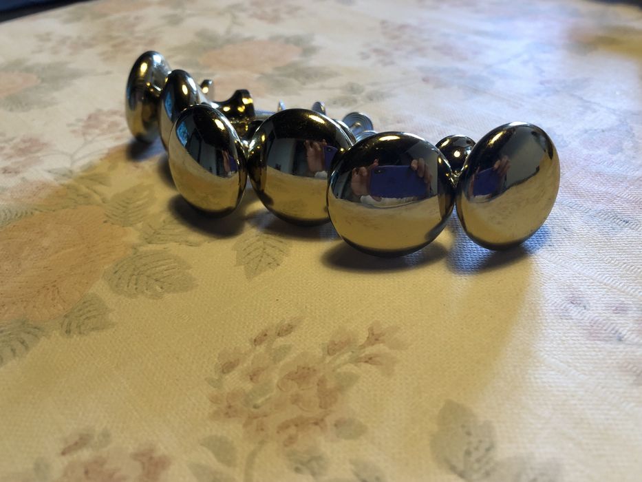 6 Puxadores novos dourados Ikea