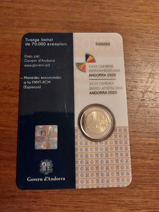 Coincard Andorra 2020 - Moeda 2€ - Cimeira Ibero-Americana