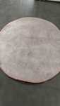 Carpete redonda rosa