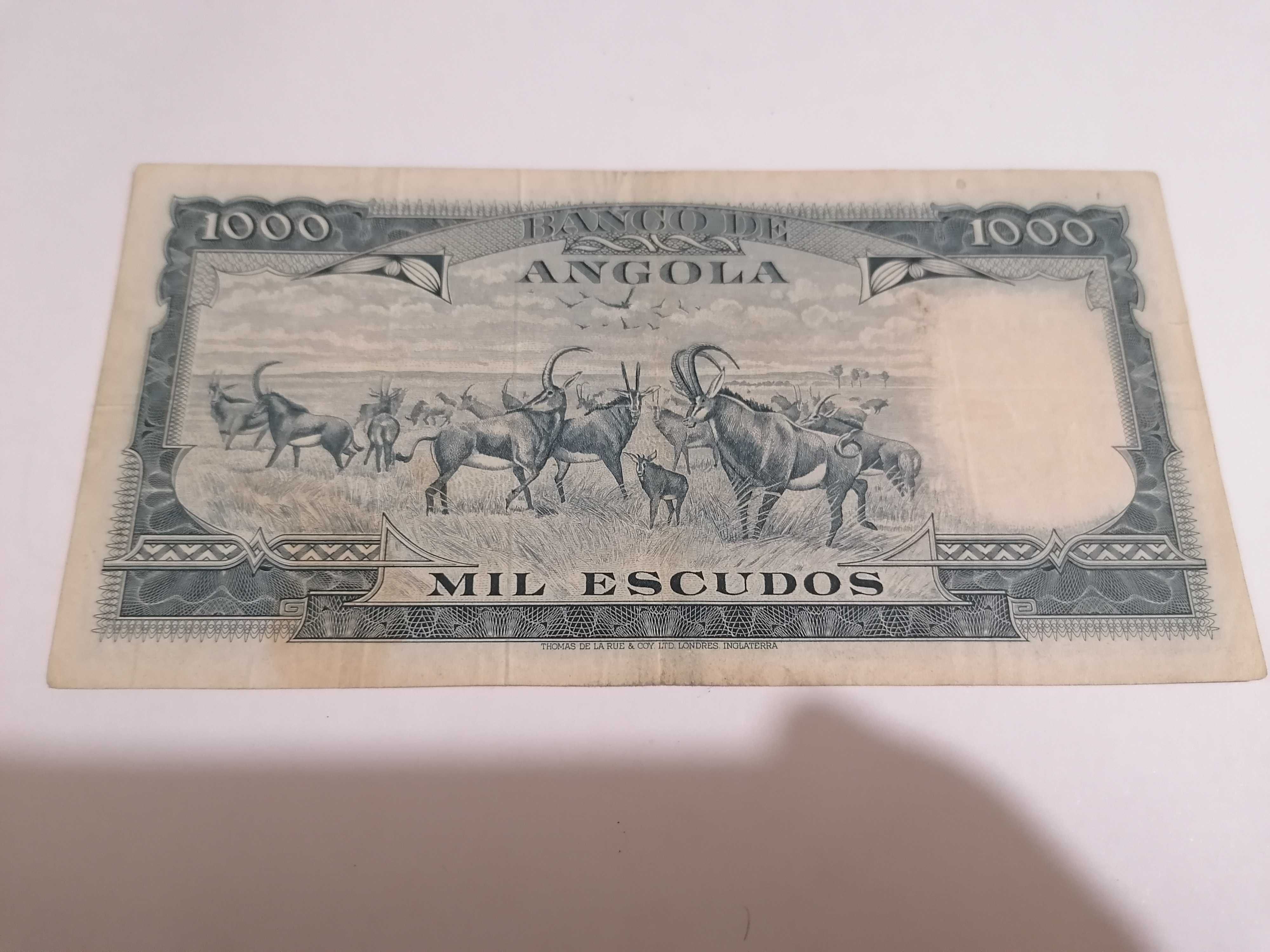 Nota 1000$00 Angola 1970