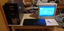 Komputer Pc Geforce fx 5200 Plus M onitor Samsung i klawiatura myszka