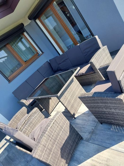 Meble Ogrodowe Tarasowe Zestaw Mebli ogrodowych Technorattan Komplet 9