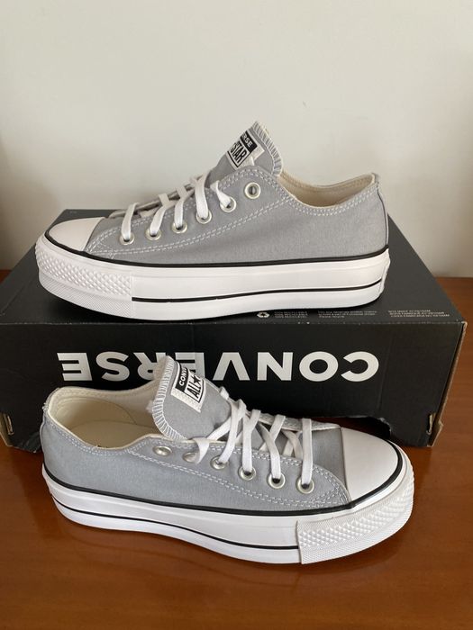 Tenis all star cinzento plataforma converse NOVOS