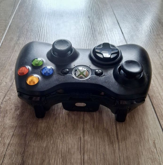 Oryginalny czarny kontroler bezprzewodowy pad gamepad konsola XBOX 360