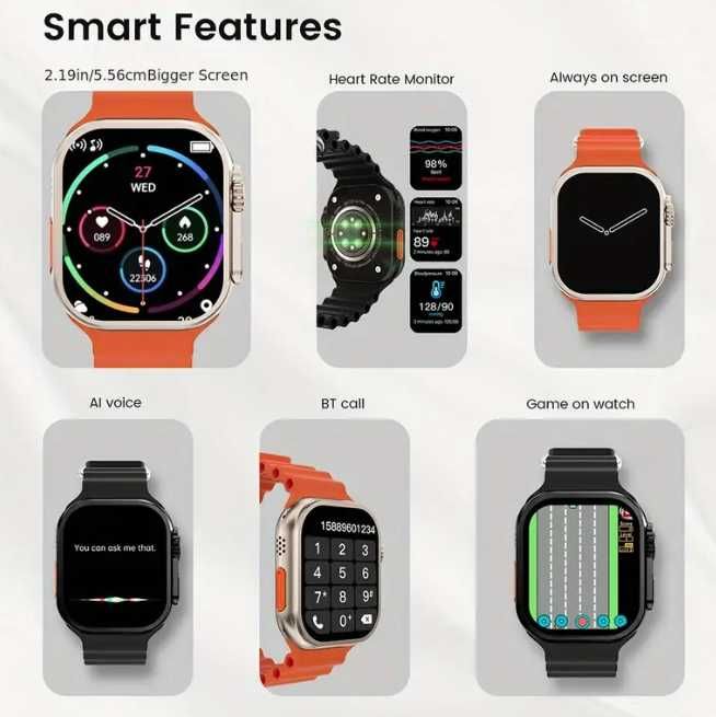 Smartwatch KESHUYOU i9 Ultra Max 2,19"