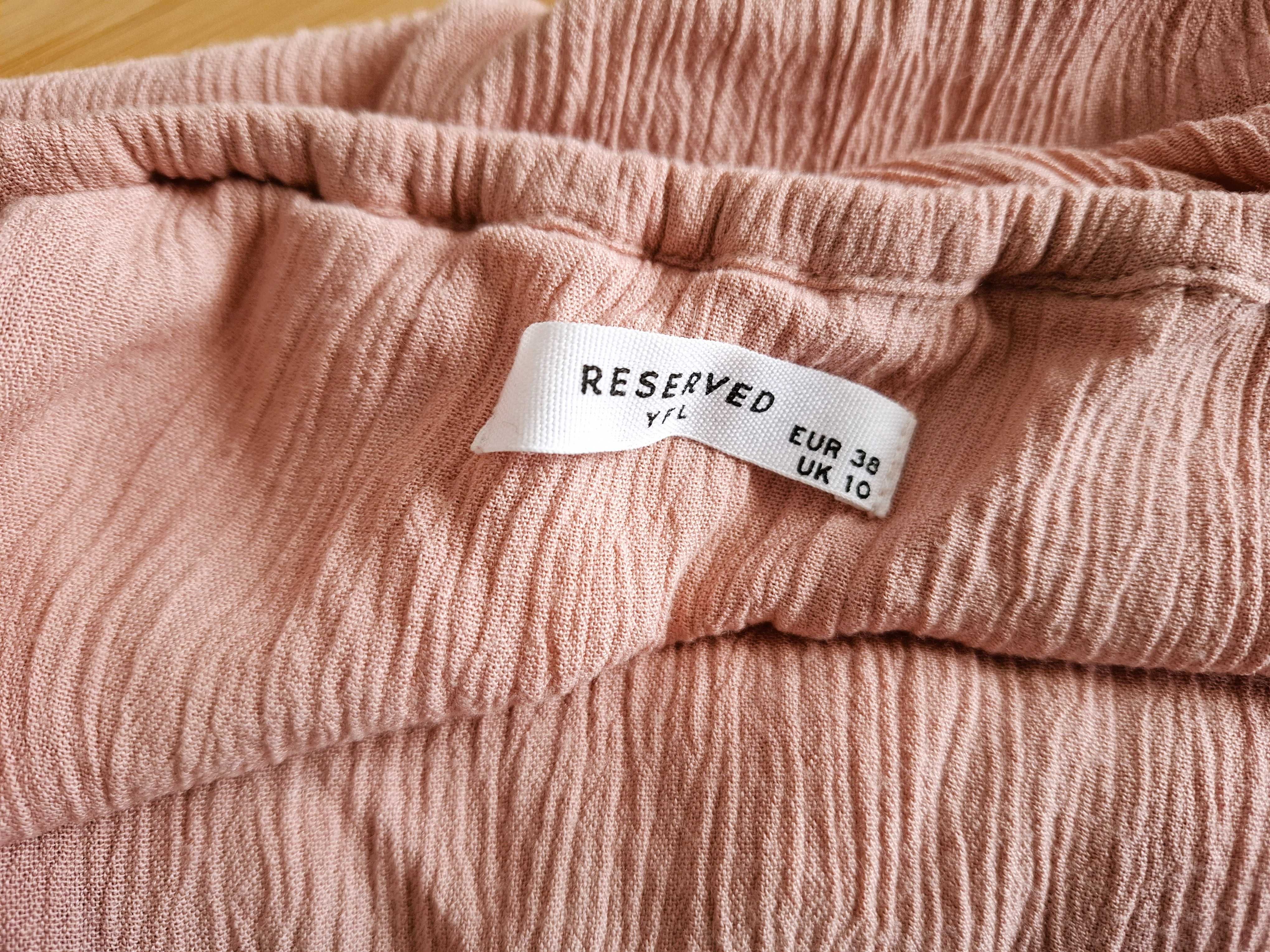 Bluzka hiszpanka z regulowanymi rękawami / pudrowy róż/ Reserved M 38