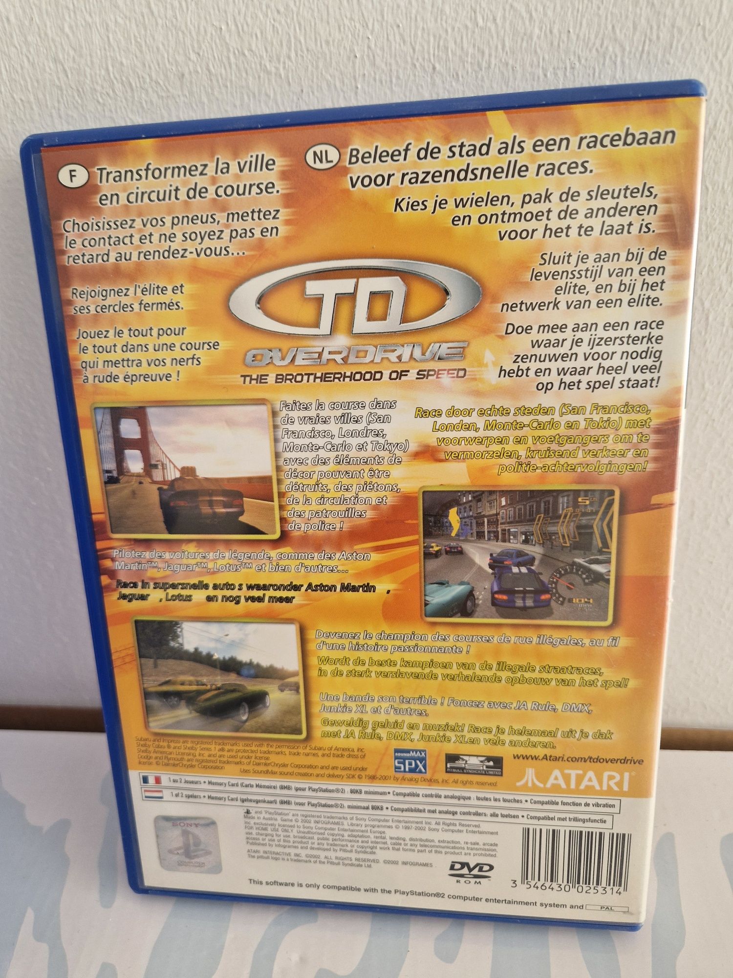 TD overdrive over drive ps2 PlayStation 2