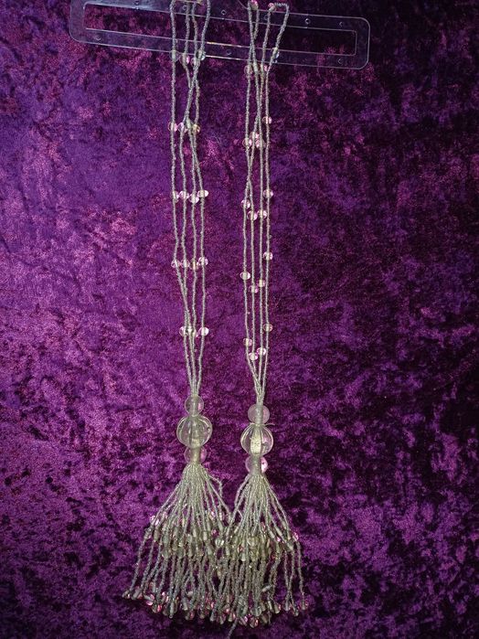 Держатели ,подхваты для штор из биссера и бусин. Комплект 2 шт.