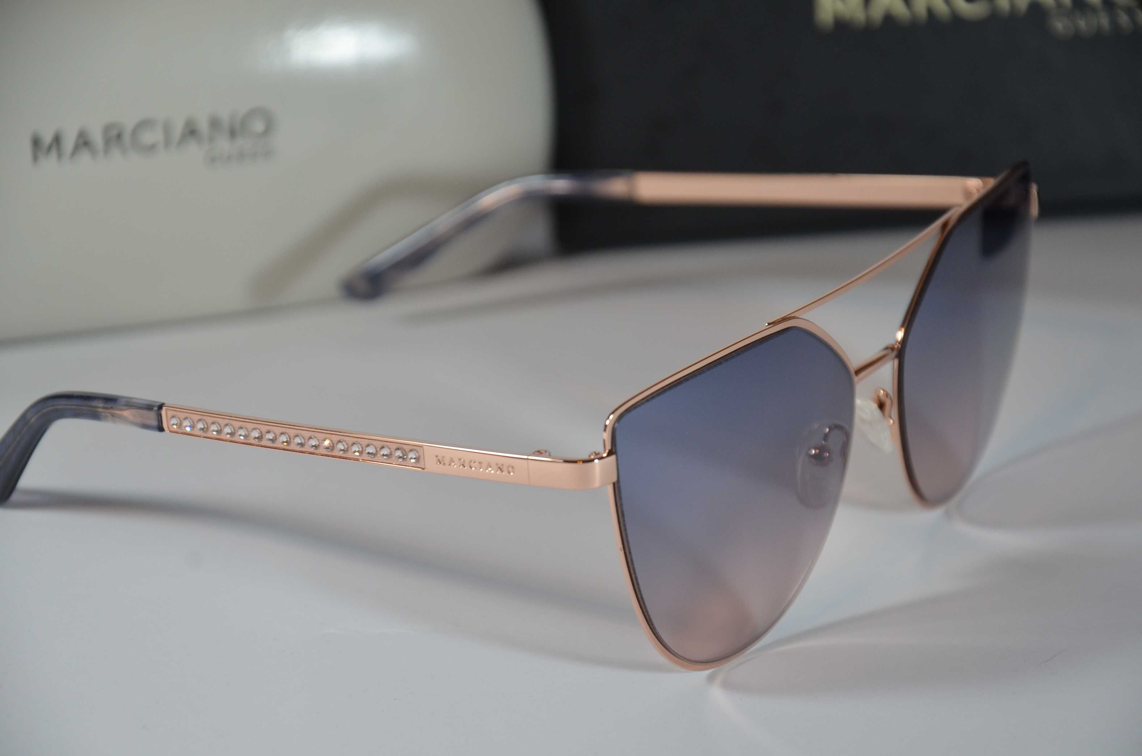 Okulary damskie Guess by Marciano GM0778 28Z 59 Złote kocie oczy