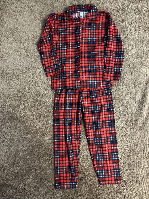 Дитяча піжама 110-116;пижама новогодняя детская,пижама в клетку,пижама