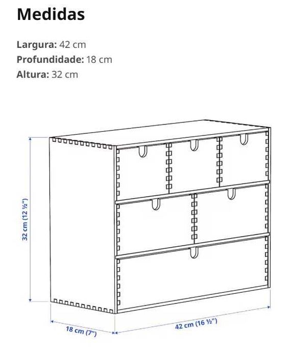 Minicómoda IKEA MOPPE 42x18x32 cm