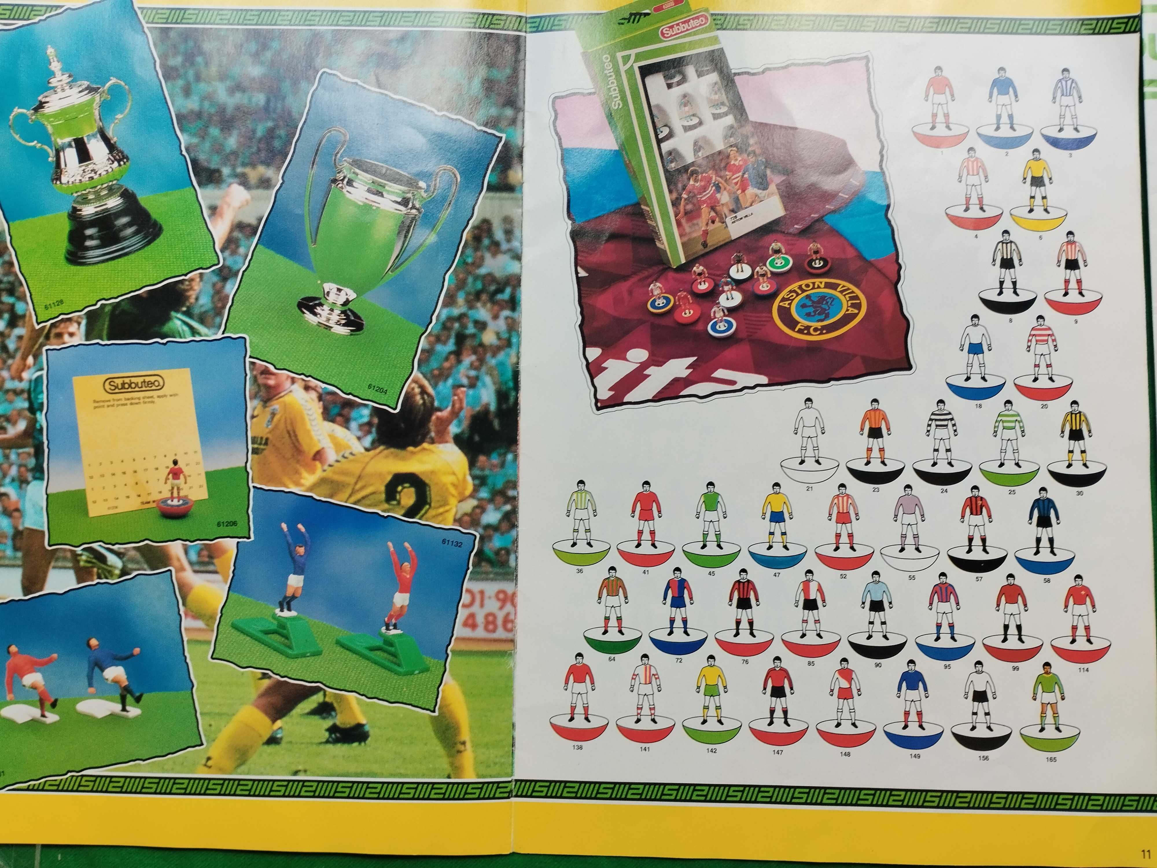 Catálogos instruçoes e folhetos de Subbuteo anos 70 80 90