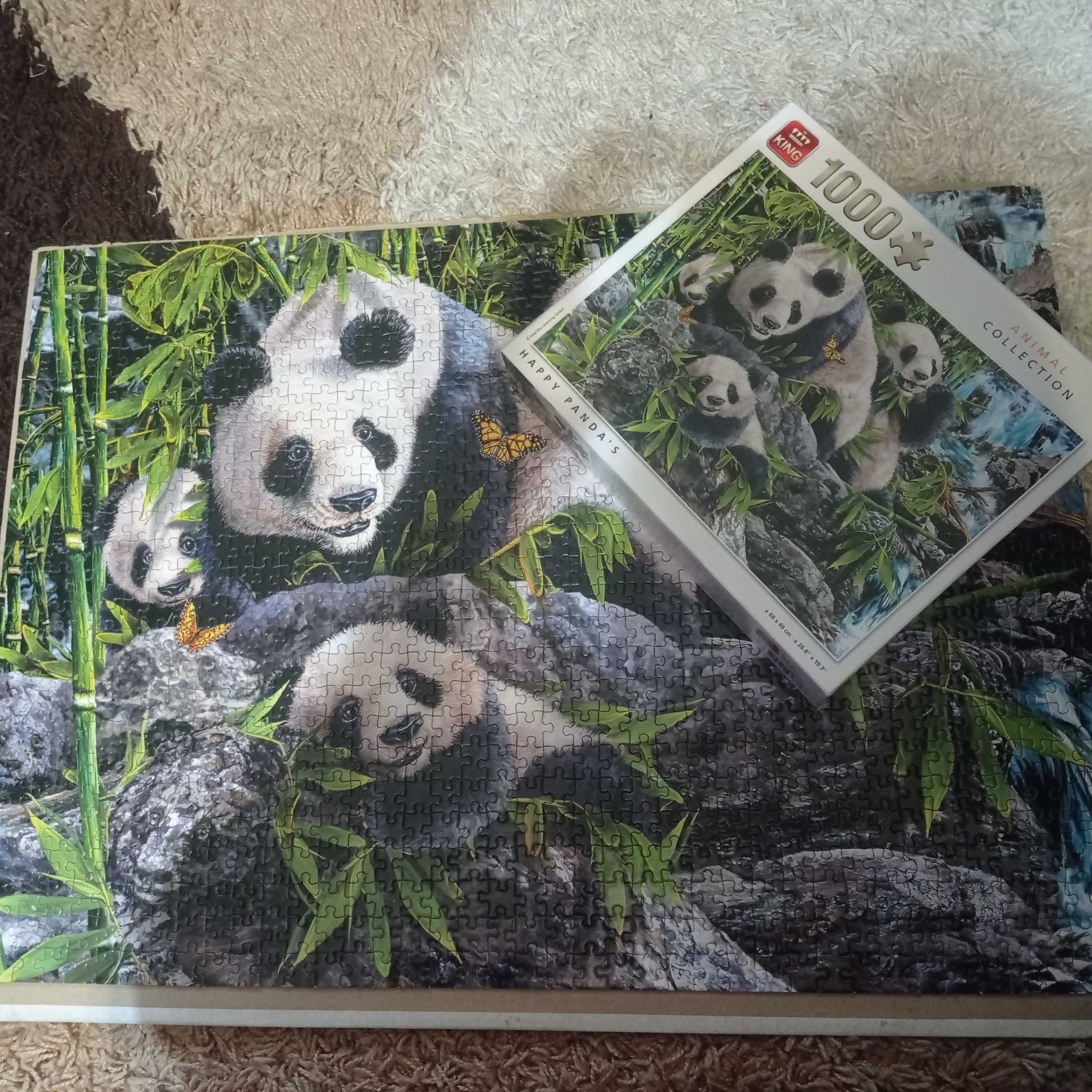 Пазли 1000 штук панда панди пандочки бамбук настільні ігри