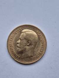 7.5 rubla 1897 Rosja carska wyśmienity egzemplarz oryginał złota monet