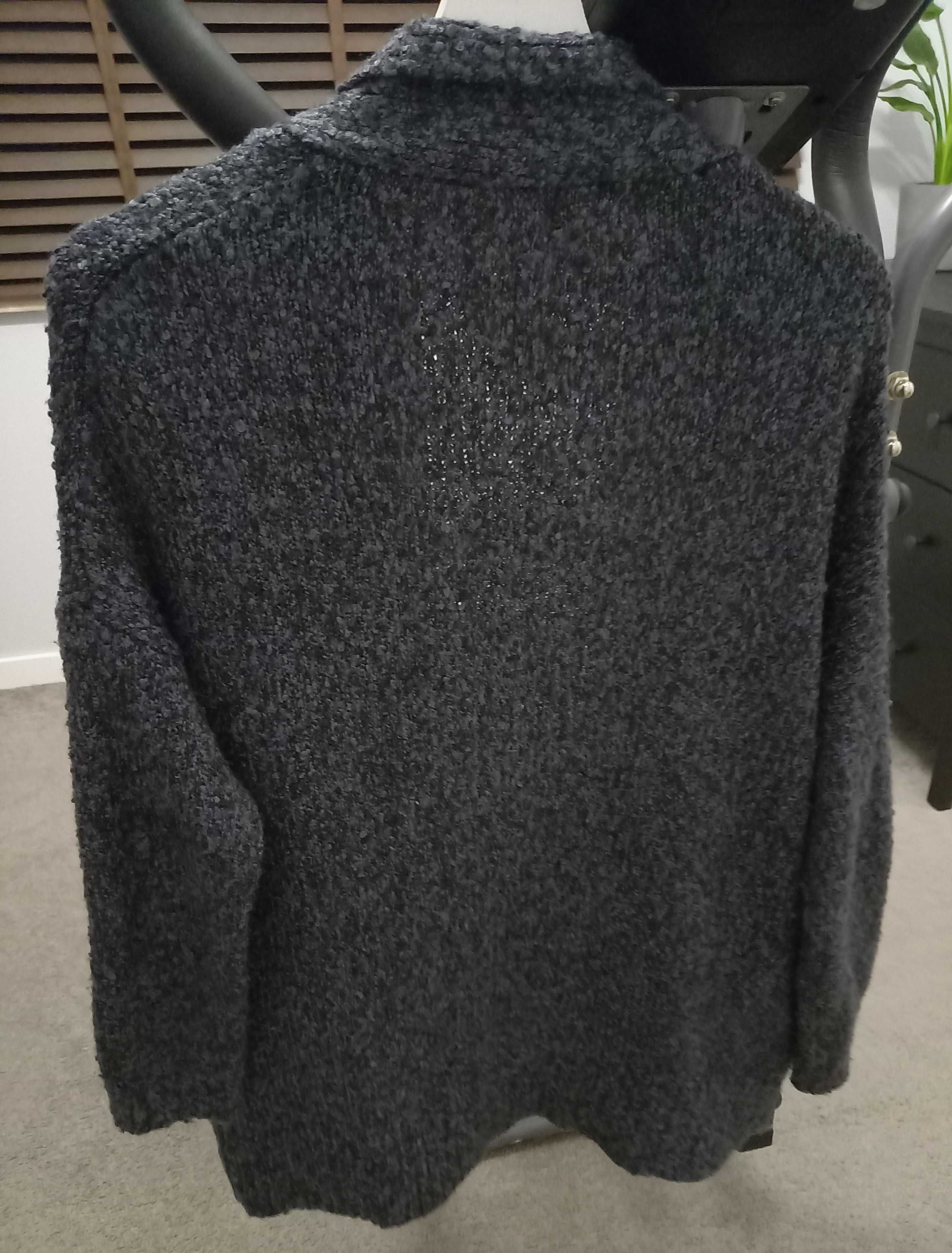 Granatowy kardigan sweter Reserved S 36