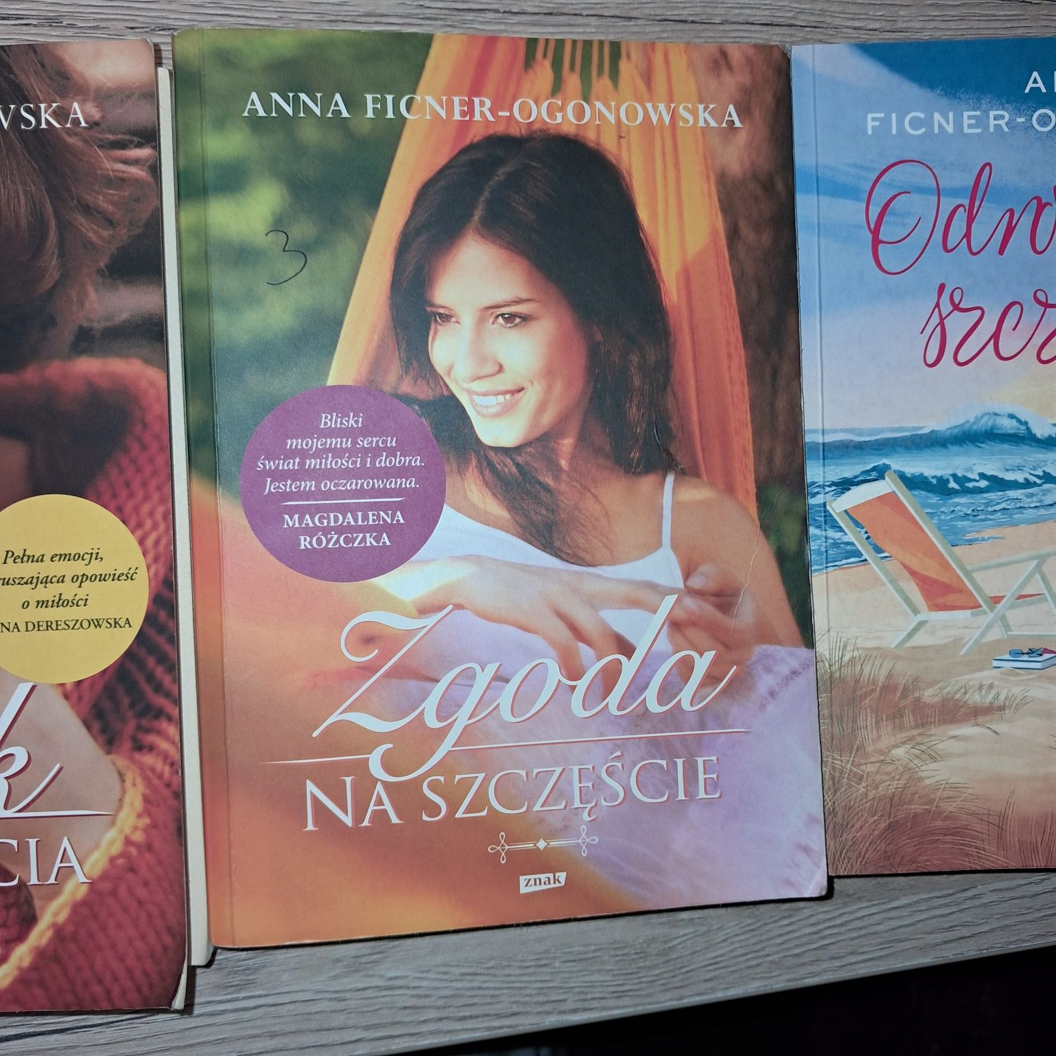 4 książki Anna Ficner-Ogonowska Alibi na szczęście,Krok do szczęścia,