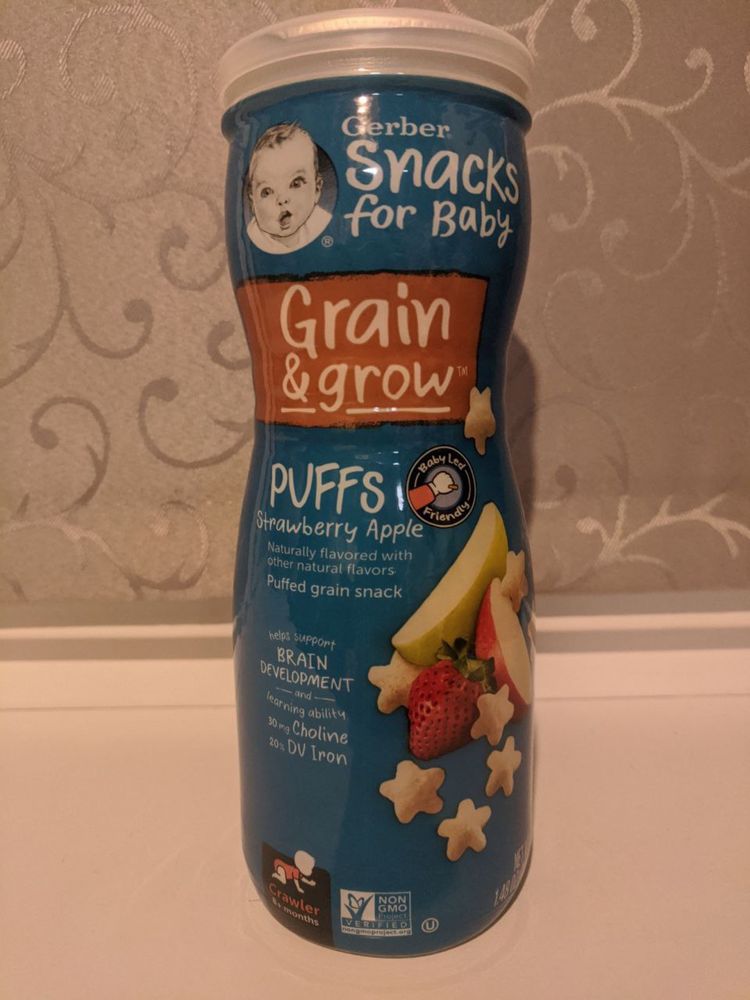 Gerber Puffs снеки, злакові подушечки, печиво, вафлі, зірочки