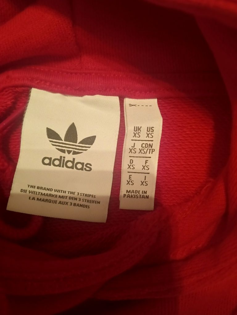 Bluza Adidas XS czerwona