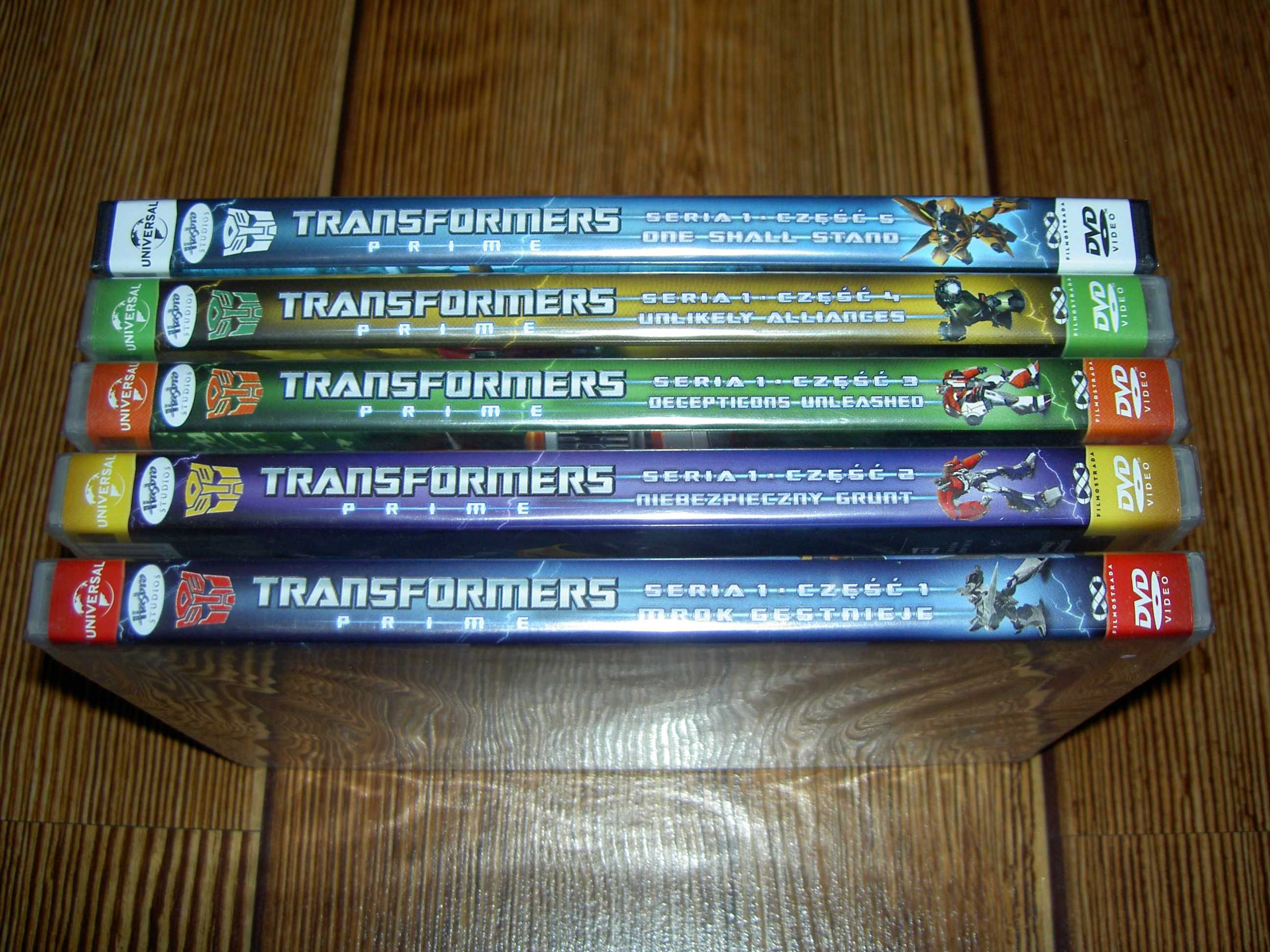 Transformers Prime 1-5 DVD NOWE w FOLII mrok niebezpieczny decepticons