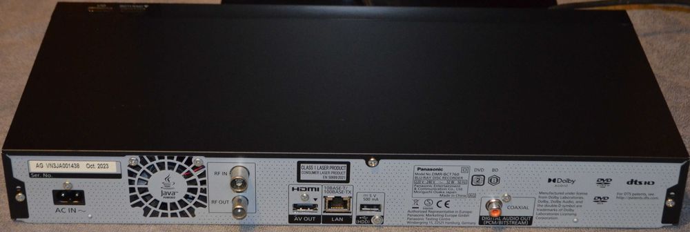 Panasonic DMR-BCT760 odtwarzacz Blu Ray nagrywarka 500GB 4K Ultra HD